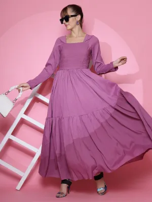 Purple Elegance Maxi Dress
