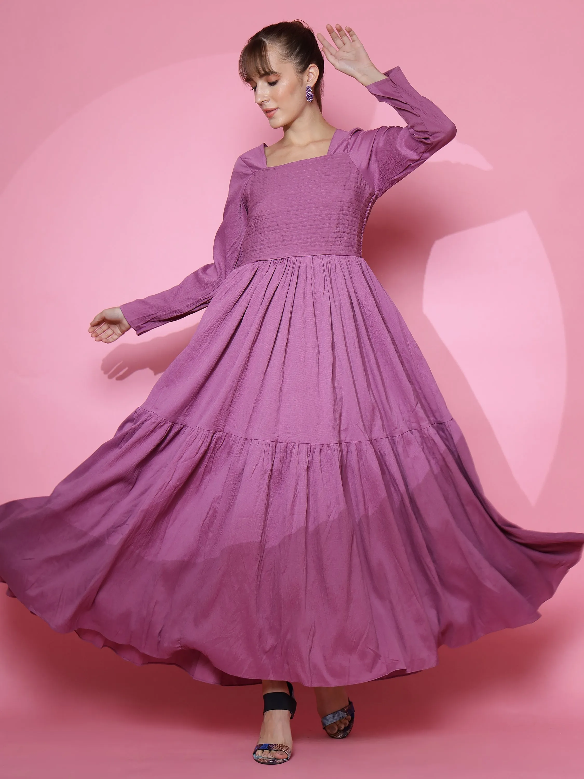 Purple Elegance Maxi Dress