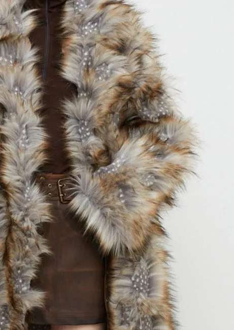 Shaved Fur Long Coat
