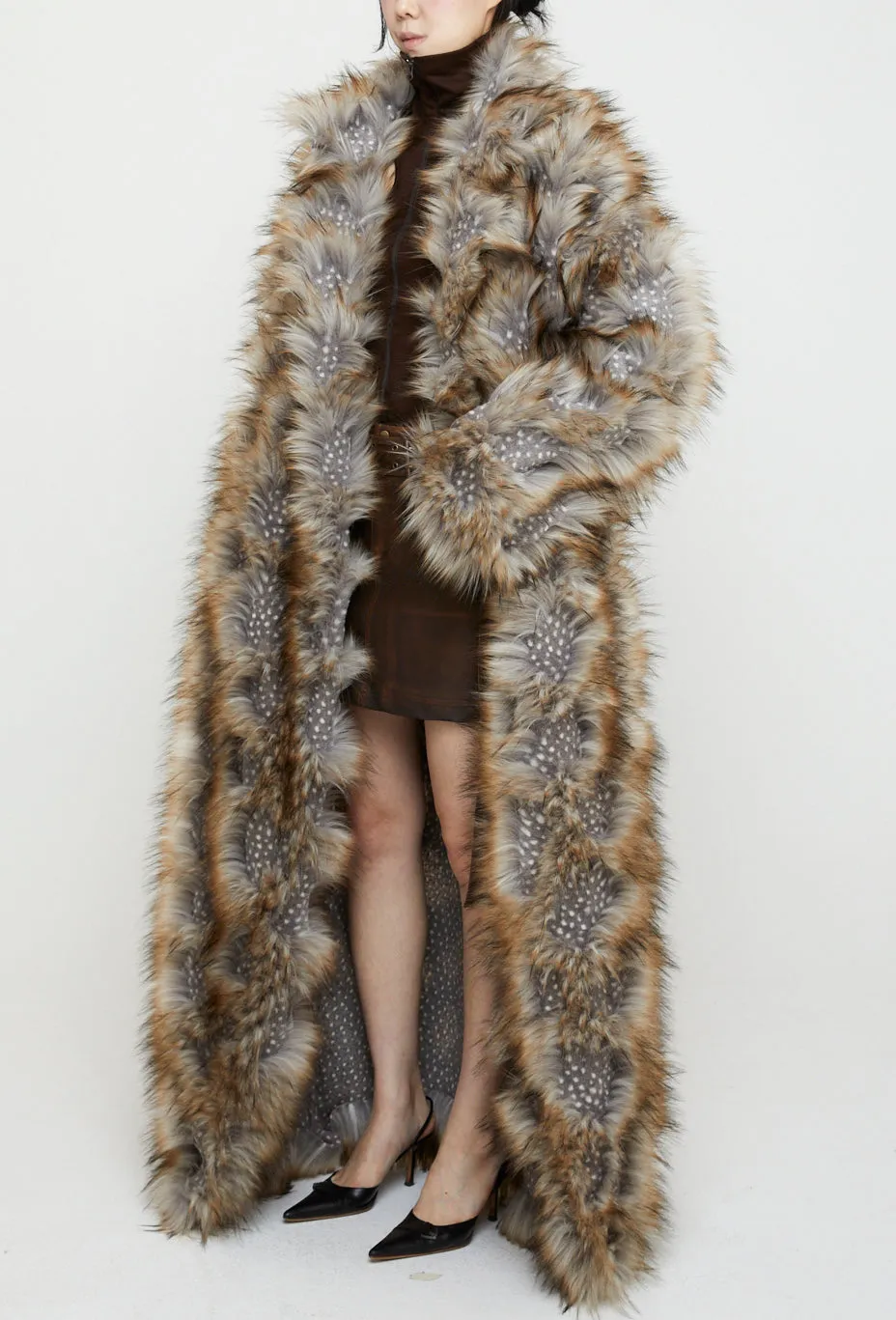 Shaved Fur Long Coat