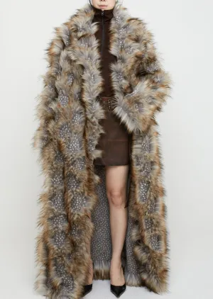 Shaved Fur Long Coat