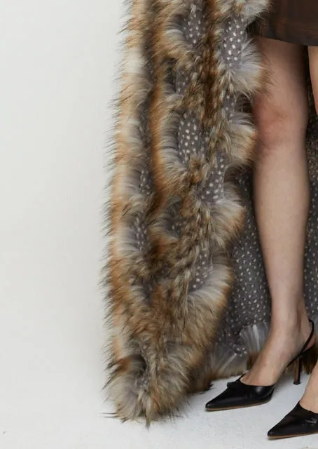 Shaved Fur Long Coat