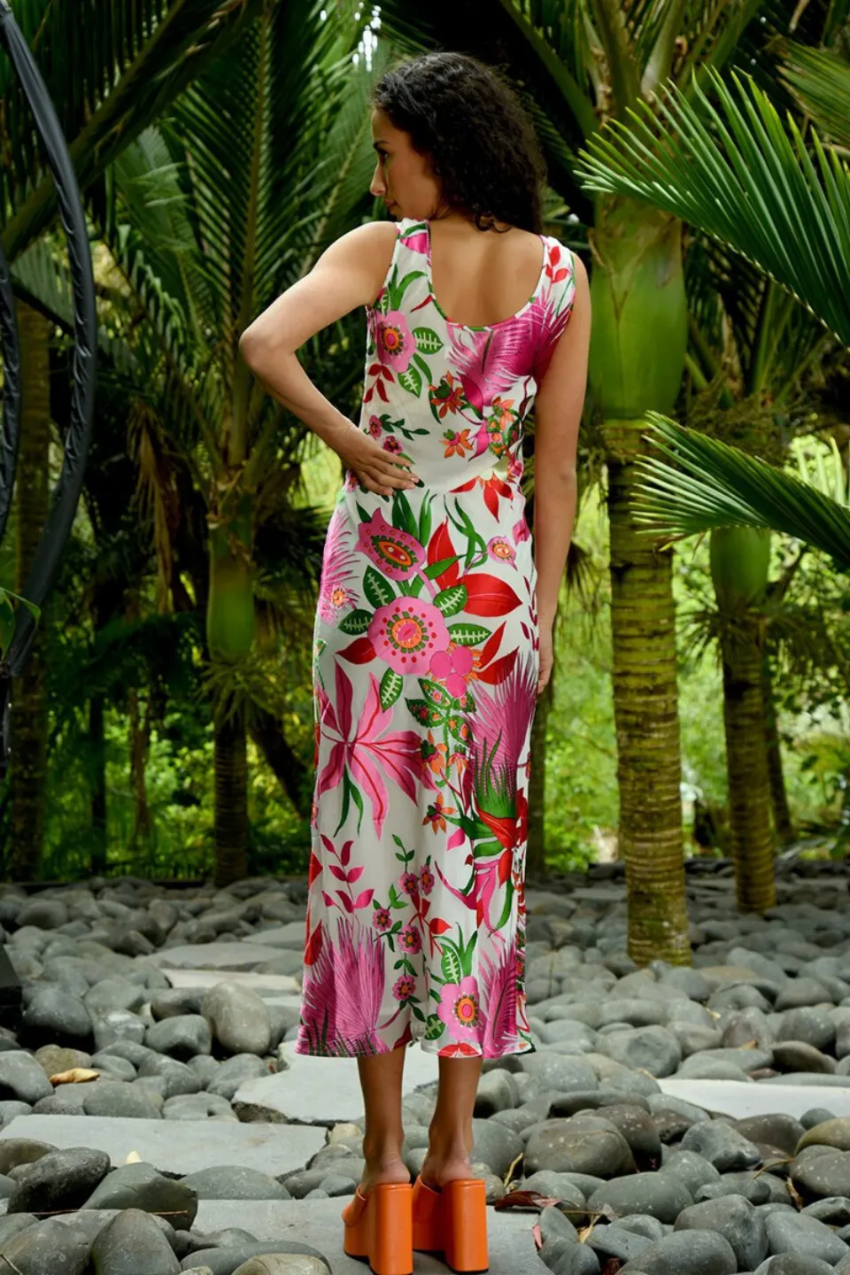 South Beach Pink Floral Maxi Dress