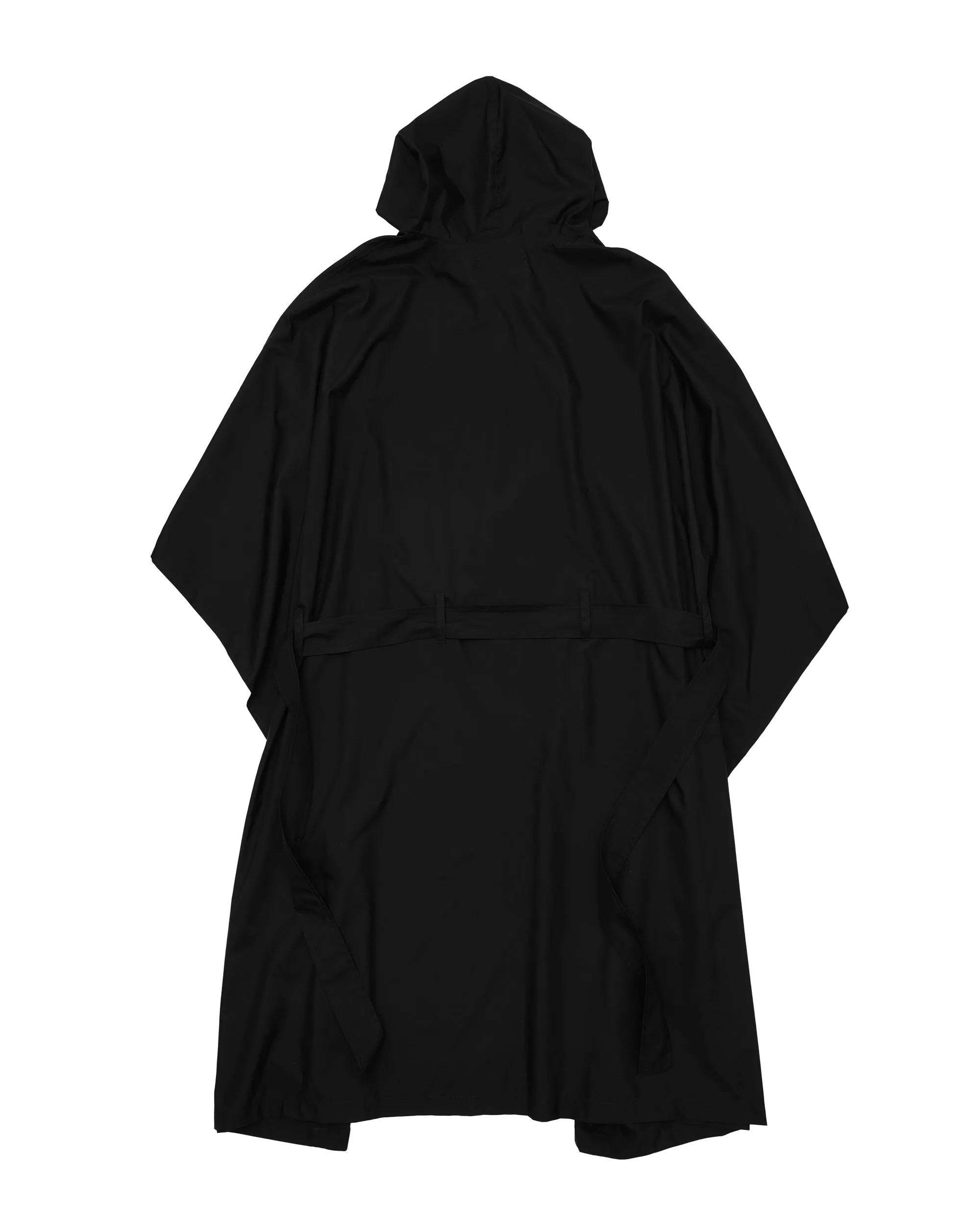 SUPPORTER PONCHO COAT BLACK