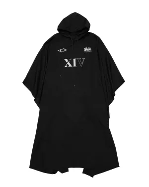 SUPPORTER PONCHO COAT BLACK