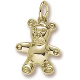Teddy Bear Charm in Yellow Gold Plated