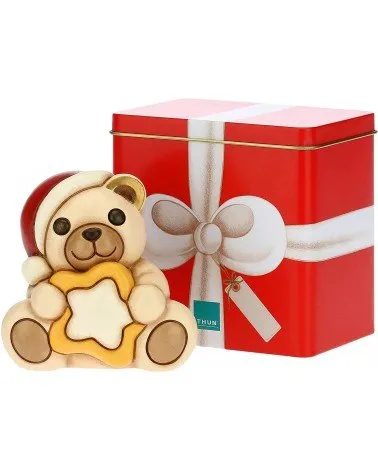 Thun - teddy con stella e scatola in latta| rohome