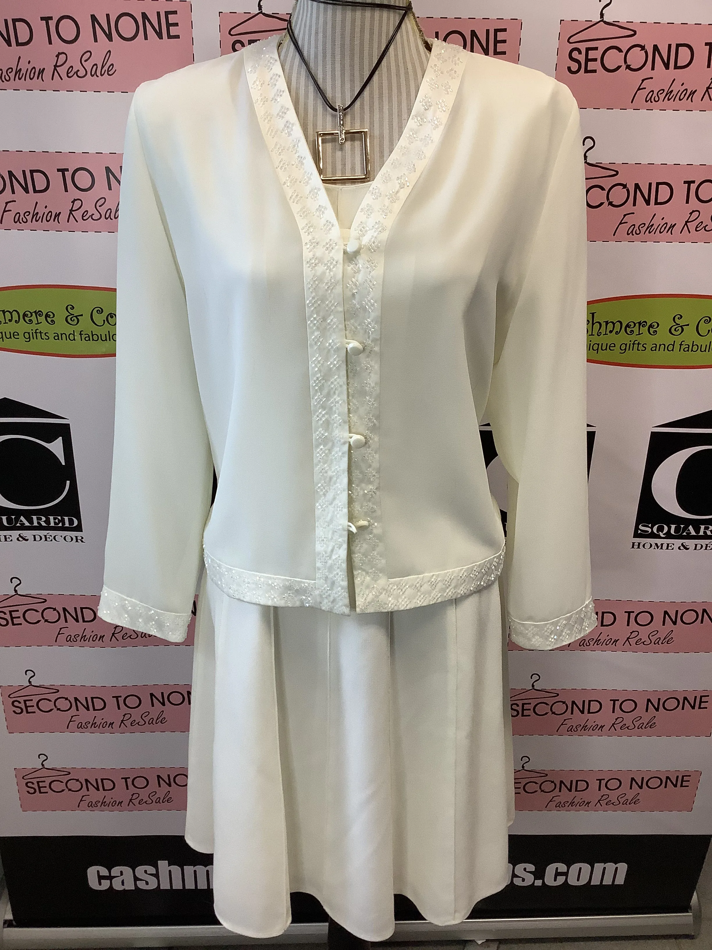 Vintage 2-Piece Dress Set (Size 12)