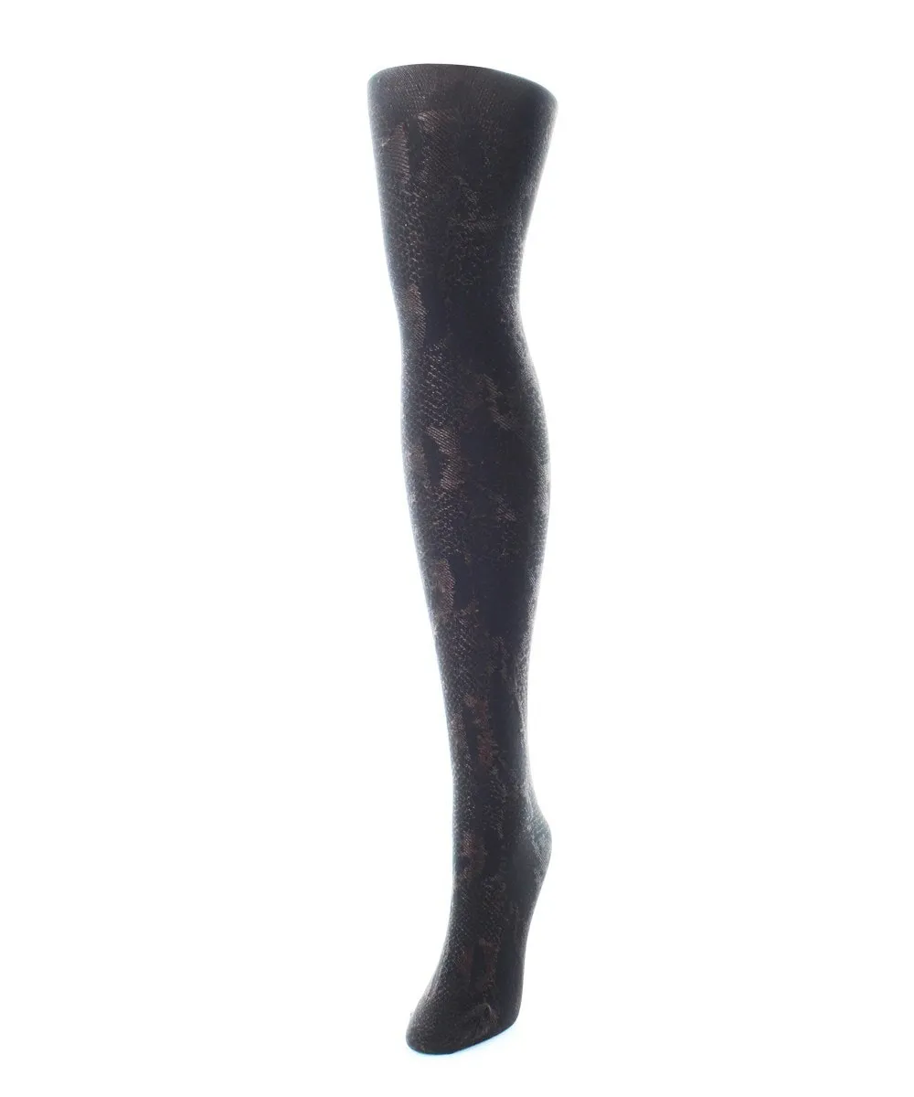 Women's Glitzy Python Opaque Nylon Tights