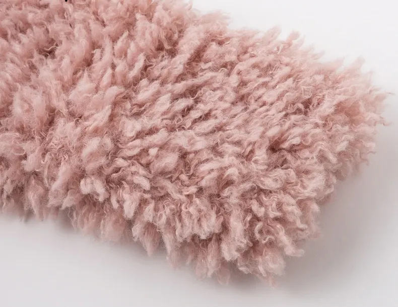 Women's Winter Fluffy Teddy Pink Fur Coat